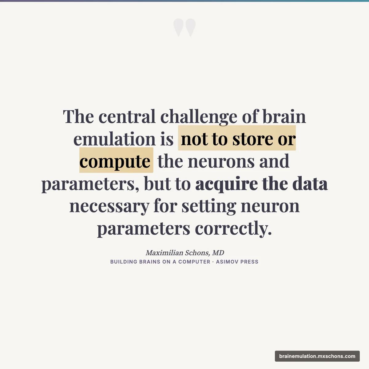 Quote: The central challenge is acquiring data, not computation
